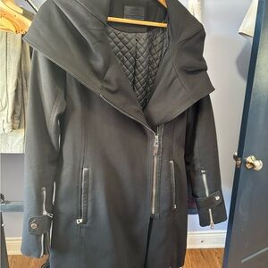 RUDSAK Black Women's Trench Coat with Quilted Interior